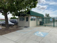 handicapped parking space outside storage facility front office